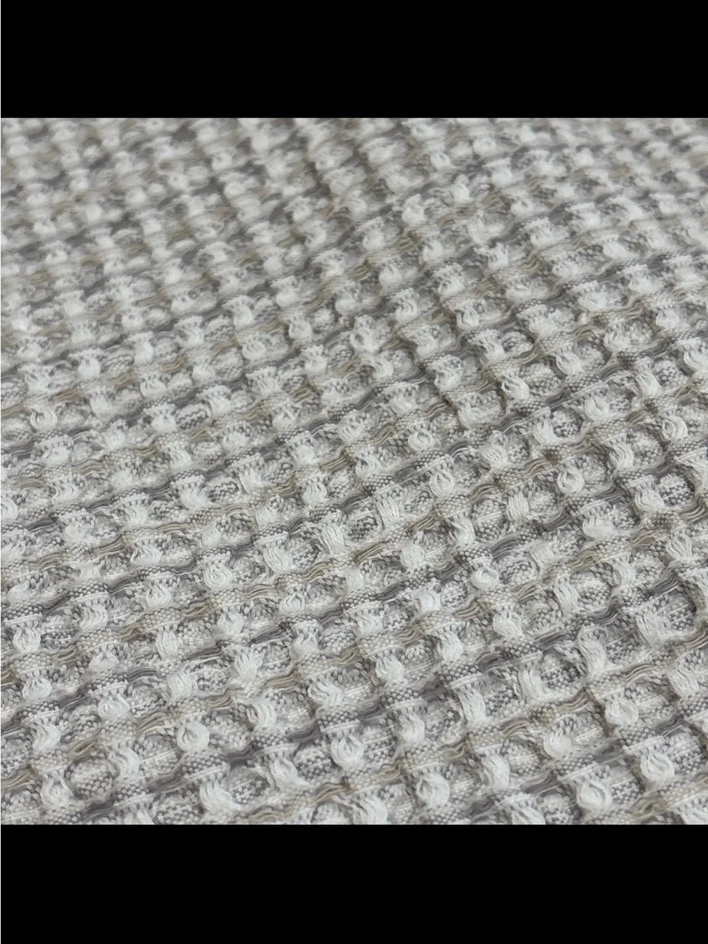 UGG Duvet Cover Full/Queen Cotton Waffle Weave “Olivia” Gray Taupe Textured